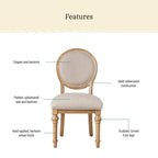 Homesteada™ Willa Rounded Back Dining Chairs, Heirloom Wheat, Set of 2