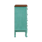 Homesteada™ 4-Drawer Dresser Made With Solid Wood Frame, Teal