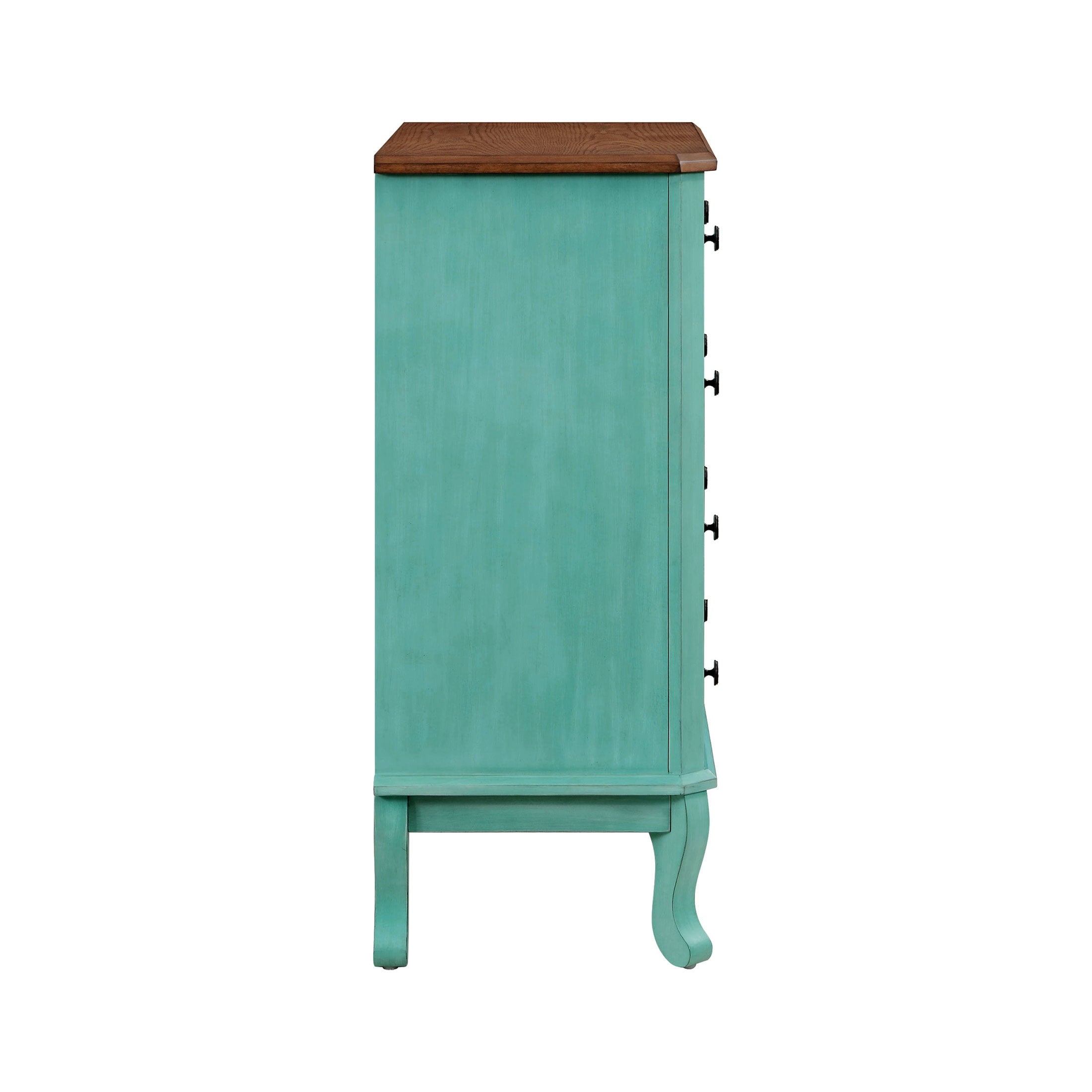 Homesteada™ 4-Drawer Dresser Made With Solid Wood Frame, Teal