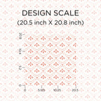 Homesteada™ Coral Tonal Scallop Peel And Stick Vinyl Wallpaper, 215-in by 20.5-in, 30.75 sq. ft.