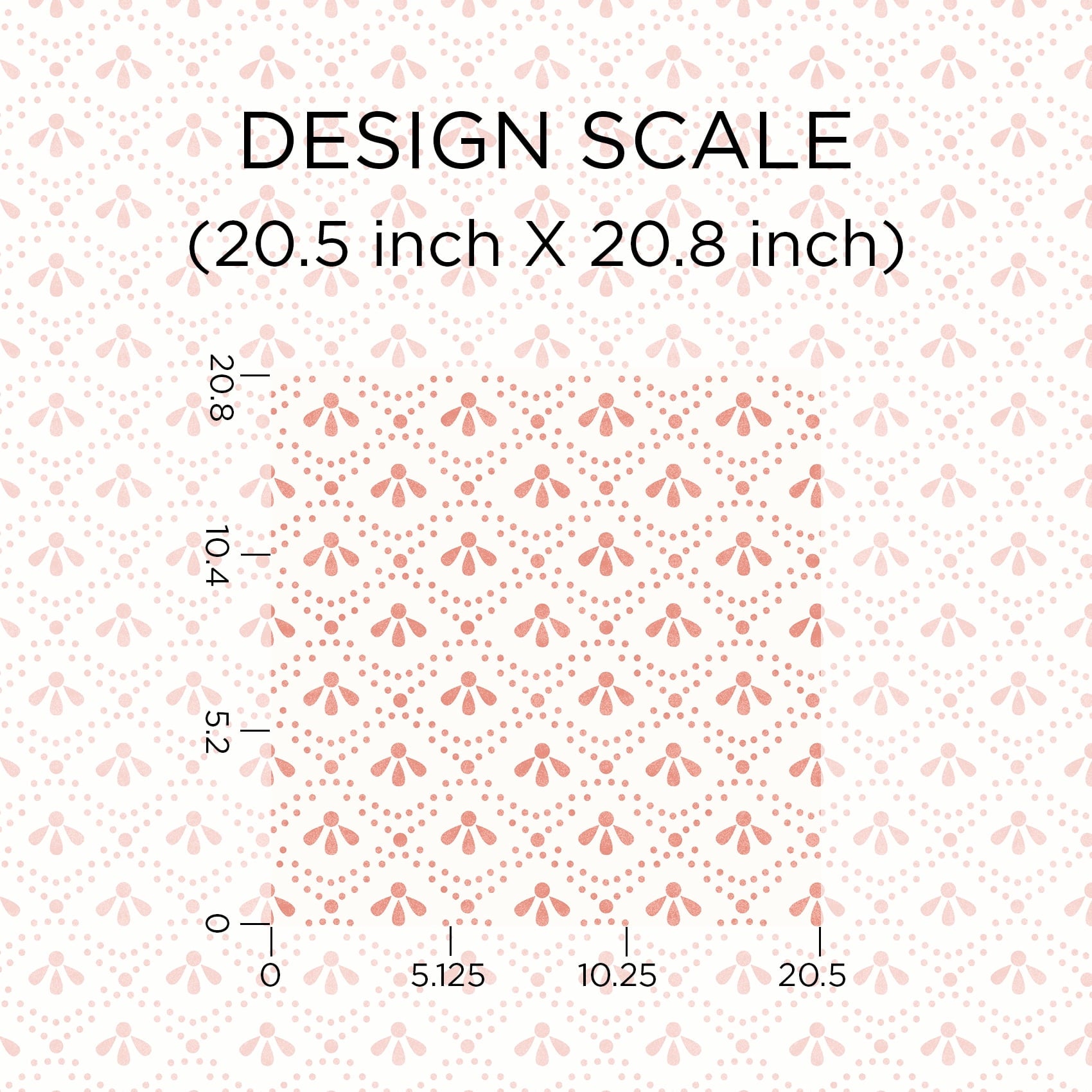 Homesteada™ Coral Tonal Scallop Peel And Stick Vinyl Wallpaper, 215-in by 20.5-in, 30.75 sq. ft.