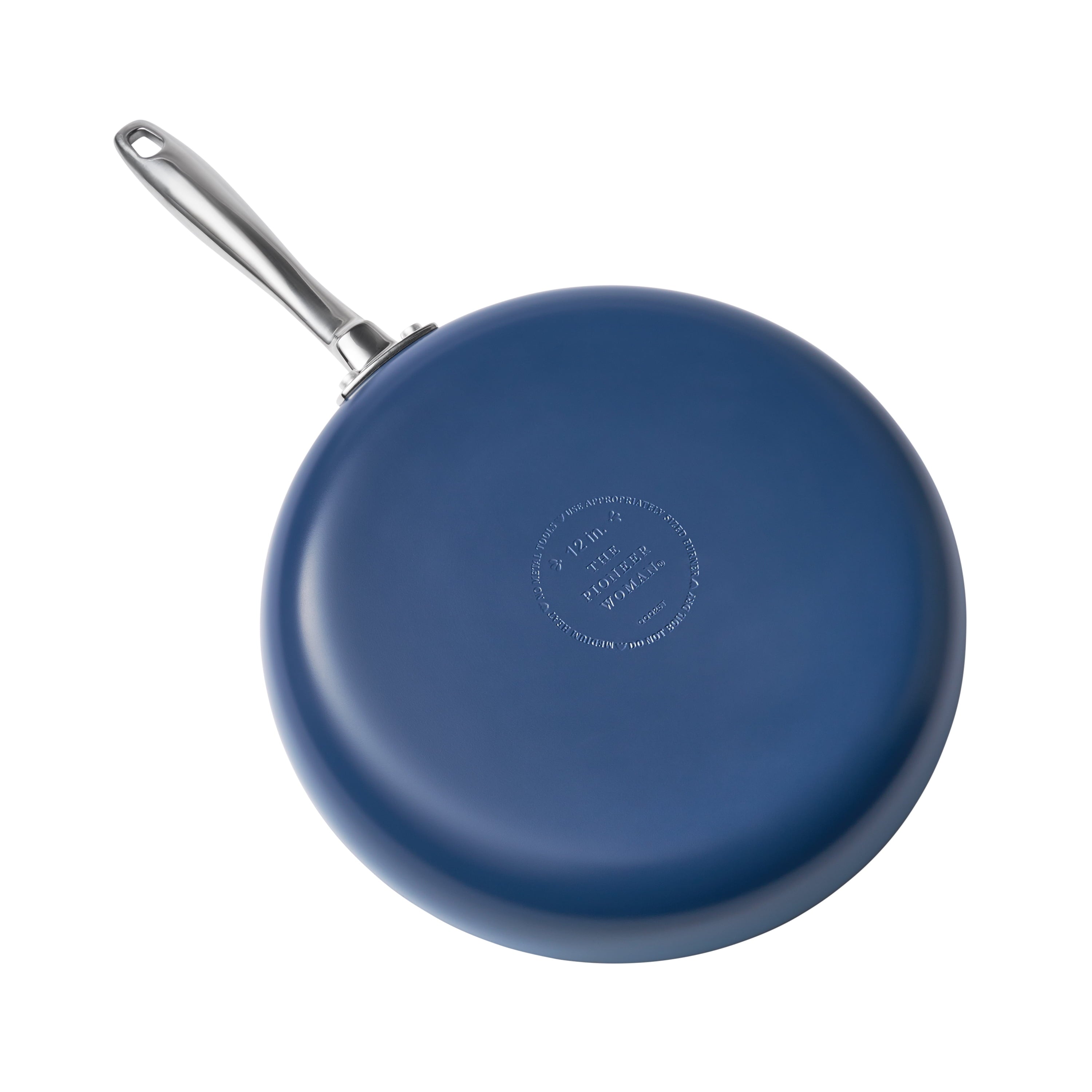 Homesteada™ Harlow 12" Ceramic Non-Stick Fry Pan, Denim Blue