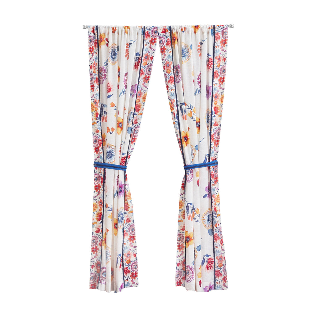 Homesteada™ Sheer Cotton Curtain Panel, Floral,1 Panel, 50"W x 84"L