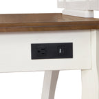 Homesteada™ Vanity Set and Stool with Tri-Fold Mirror and Made With Solid Wood Frame, White
