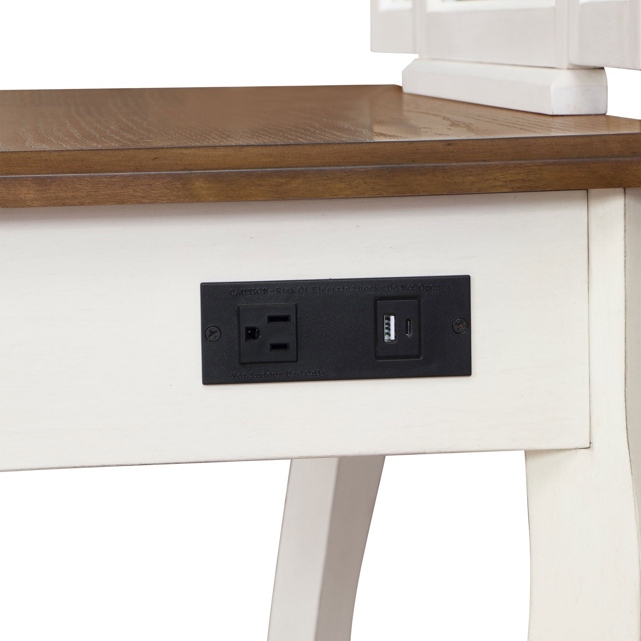 Homesteada™ Vanity Set and Stool with Tri-Fold Mirror and Made With Solid Wood Frame, White