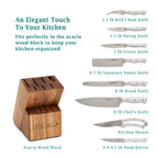 Homesteada™ Heritage Country Signature 14-Piece Stainless Steel Knife Block Set, Gray