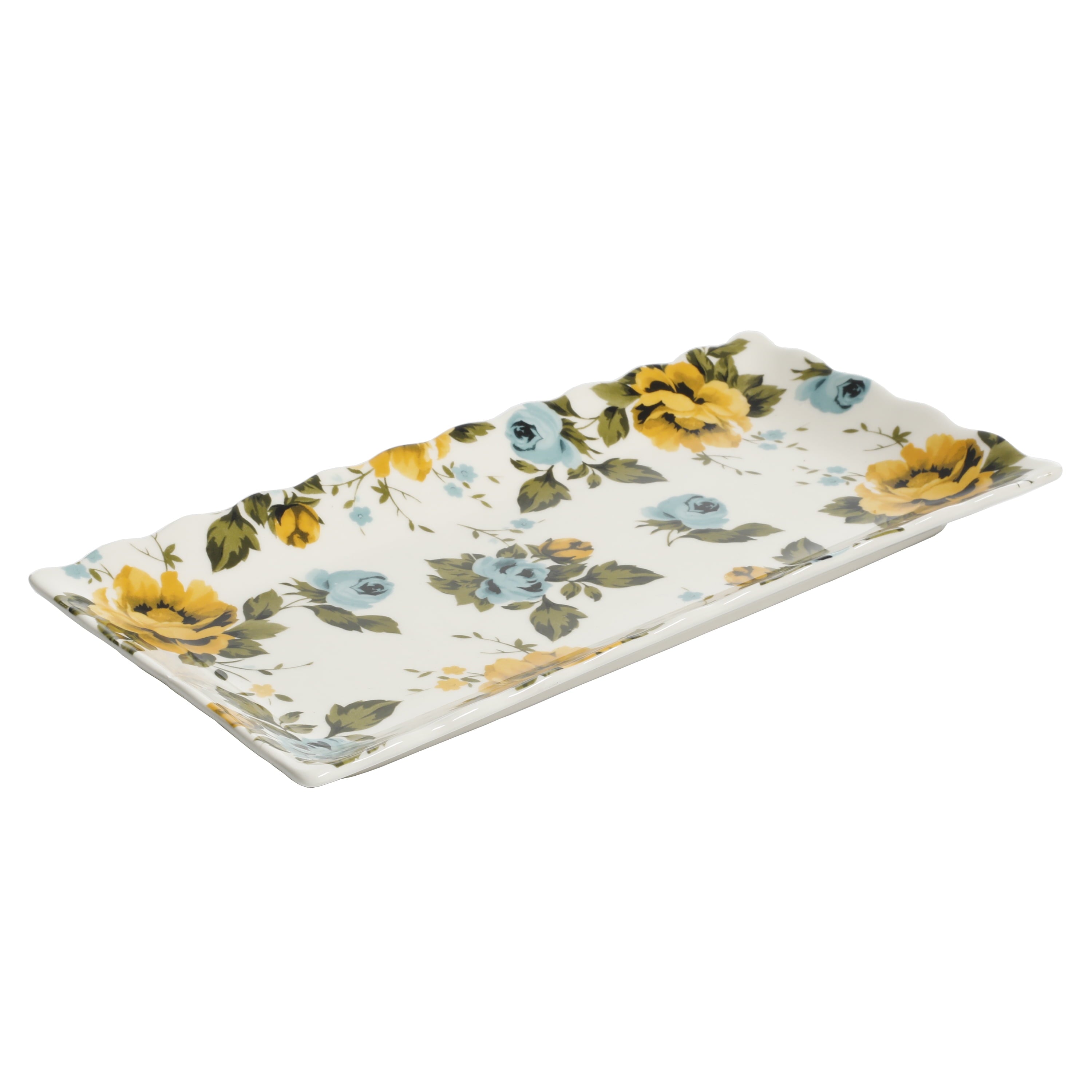 Homesteada™ Floral Medley 12.3" Stoneware Serving Platters, 3-Piece Set