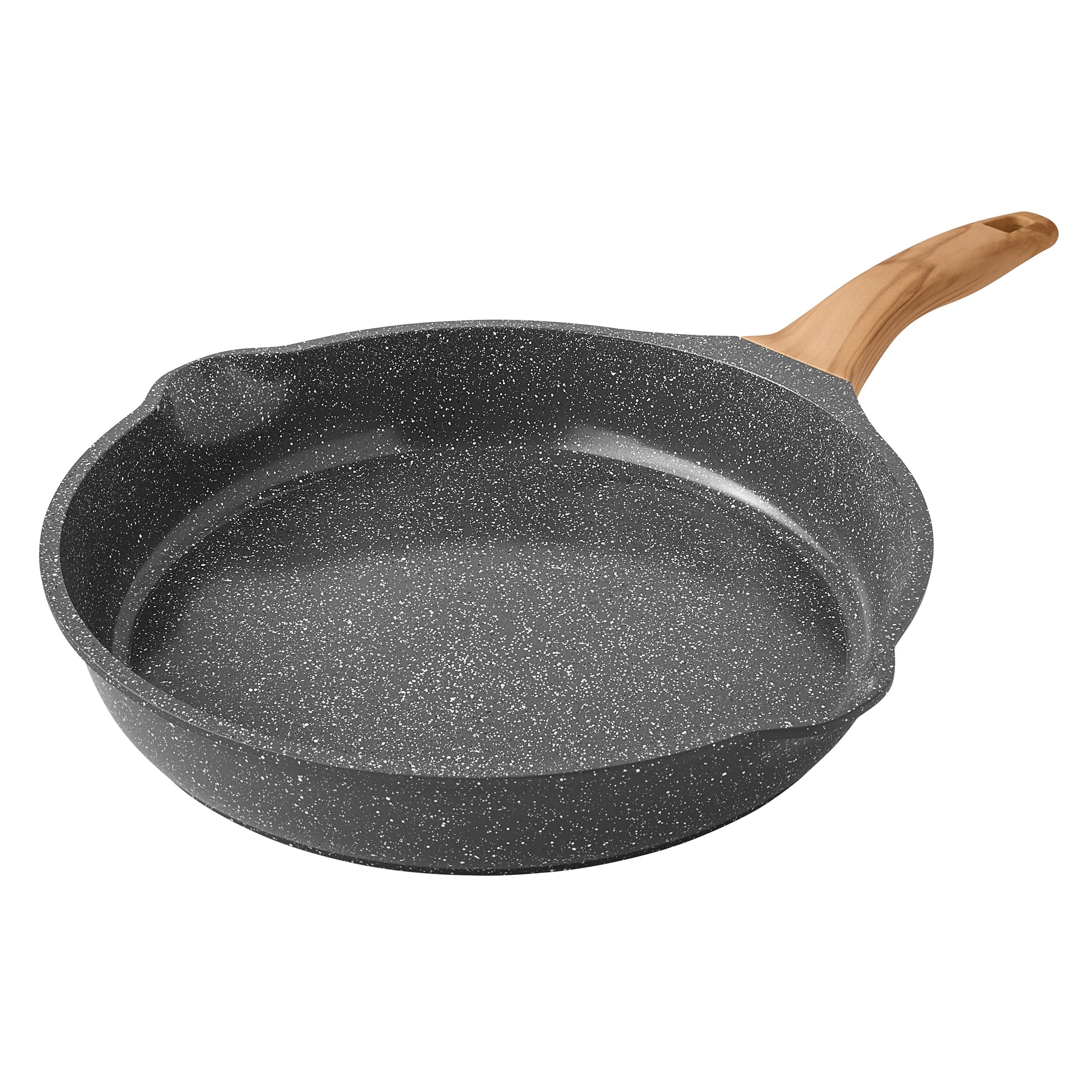 Homesteada™ Prairie Signature 2-Piece Cast Aluminum 10" & 12" Fry Pan Set, Charcoal Speckle