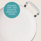 Homesteada™ Harlow 12" Ceramic Non-Stick Everyday Pan with Lid, Denim Blue