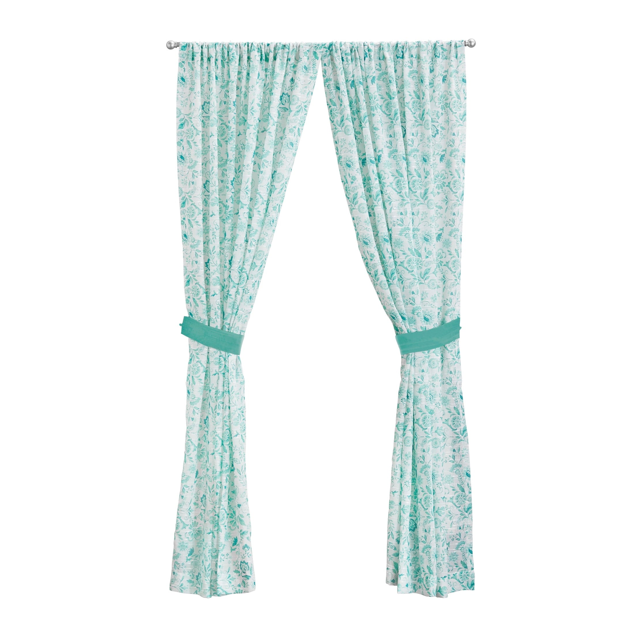 Homesteada™ Maize Sheer Curtain Panel, Teal, 1 Panel, 50"W x 84"L