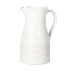 Homesteada™ Vintage Lace Linen 9-inch Ceramic Pitcher