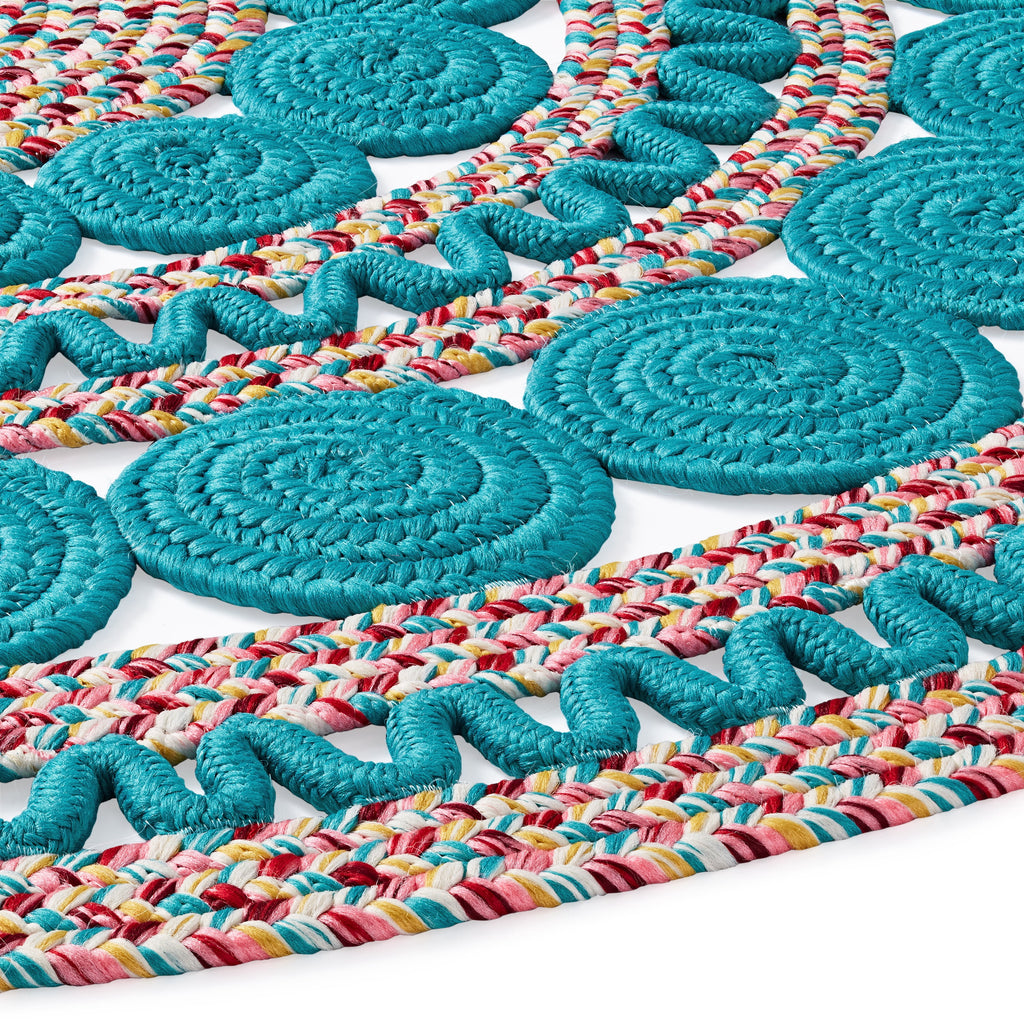 Homesteada™ Braided Floral Round Rug, 48"