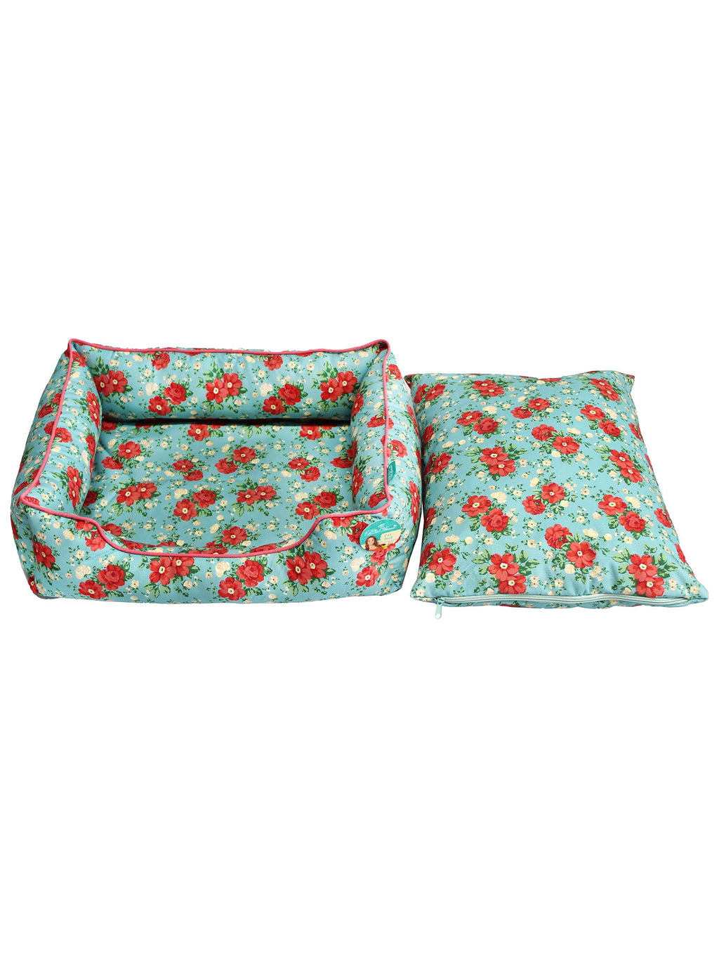 Homesteada™ Pet Bed, Vintage Floral Small 20" x 17"