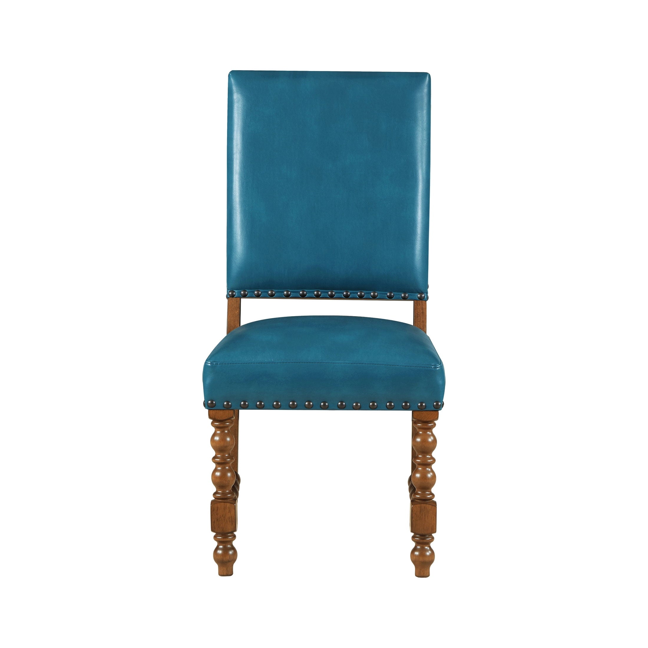 Homesteada™ Harper Faux Leather Dining Chairs, Turquoise, Set of 2
