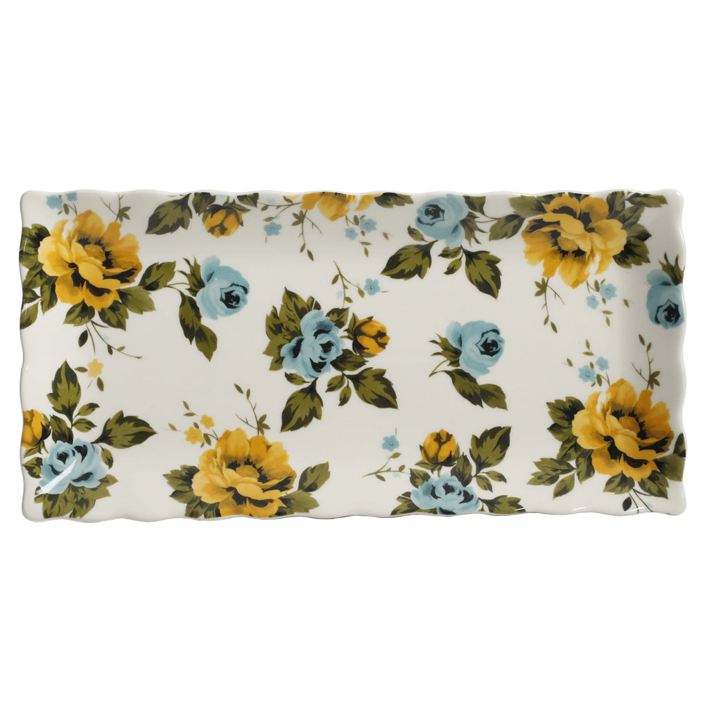Homesteada™ Floral Medley 12.3" Stoneware Serving Platters, 3-Piece Set