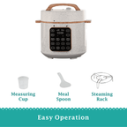 Homesteada™ Linen Speckle 6-Quart Pressure Cooker with Touch Control Display
