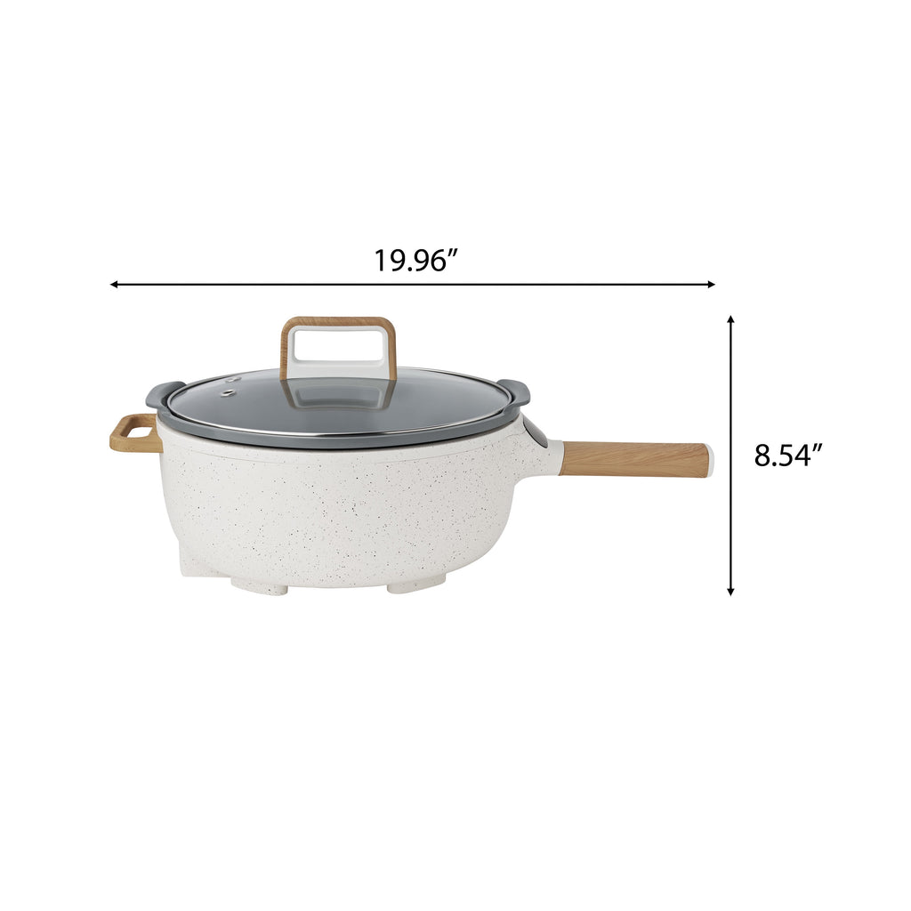 Homesteada™ Electric Skillet with Detachable Handle