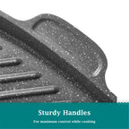 Homesteada™ Prairie Signature 10x12 inch Cast Aluminum Nonstick Cowboy Steak Pan with Speckled Design