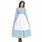 Homesteada™ Heritage Country Prairie Dress Women Floral Colonial Costume Long Sleeve American Historical Dress