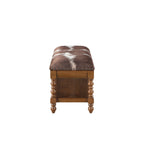 Homesteada™ Harper Bench, Faux Cowhide Fabric