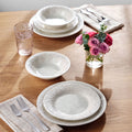 Homesteada™ Vintage Lace 12-Piece Ceramic Dinnerware Set, Linen
