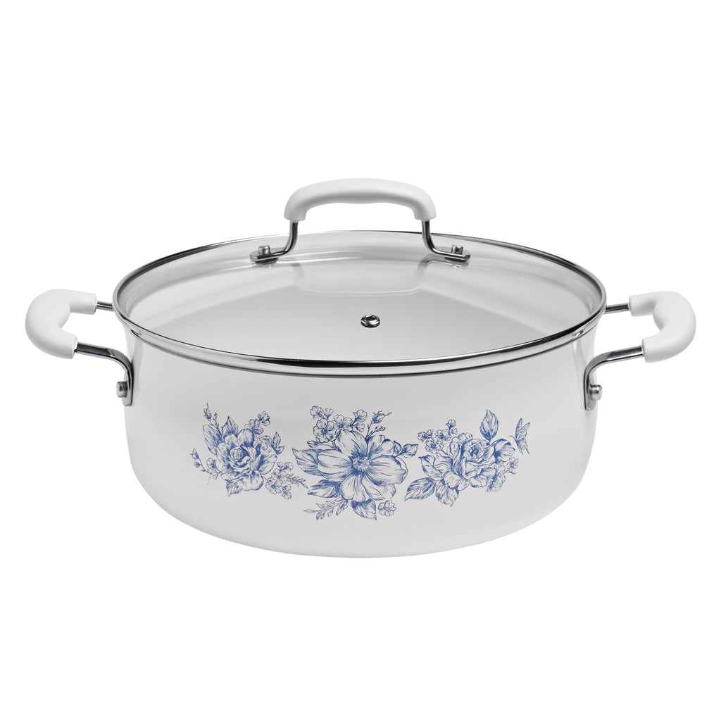 Homesteada™ 12-Piece Classic Ceramic Cookware Set, Agatha Blue