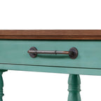 Homesteada™ Helen Coffee Table Made With Solid Wood Frame, Teal