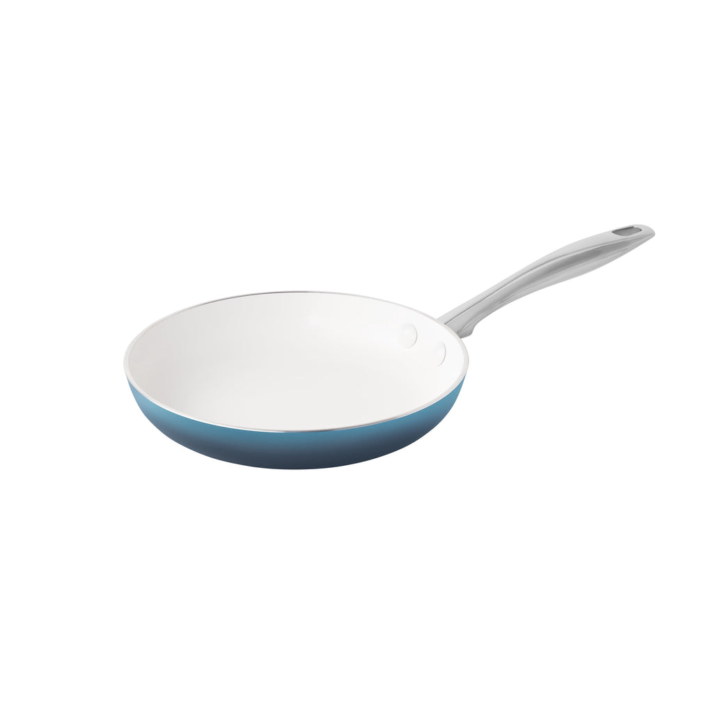 Homesteada™ Harlow 15-Piece Cookware Set, Ceramic Non-Stick Pots and Pans Set, Denim Blue