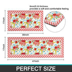 Homesteada™ Flower Kitchen Mat Sets 2 Piece Farmhouse Anti Fatigue Waterproof Stain Resistant Floor Rug Non Slip Homesteada™ Vintage Floral Kitchen Laundry Room Rug - 17x30+17x47Inch