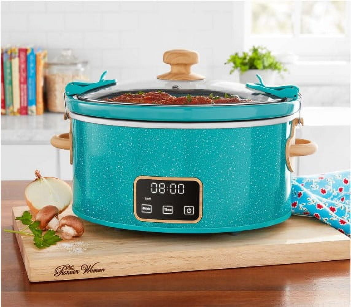 Homesteada™ Teal Speckle 6 Quart Slow Cooker