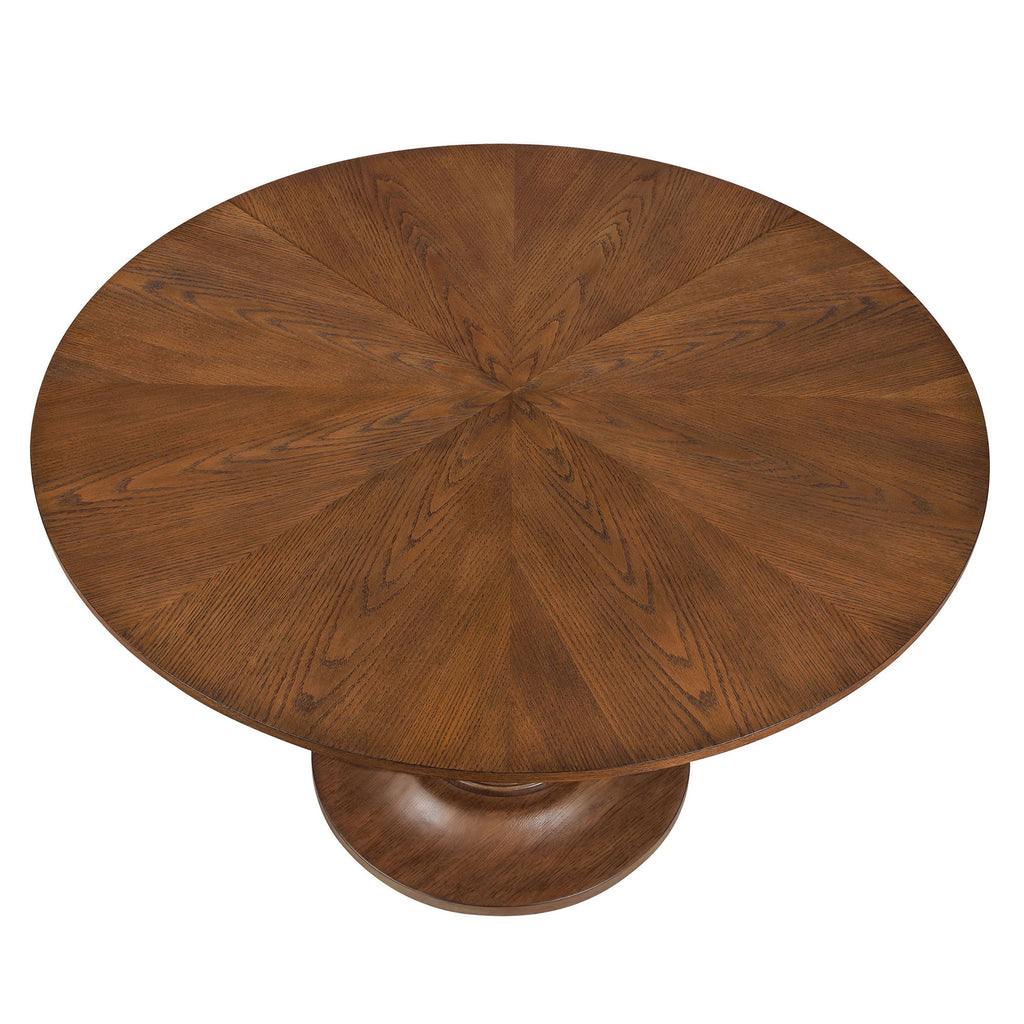 Homesteada™ Callie Round Dining Table, Heirloom Brown Finish