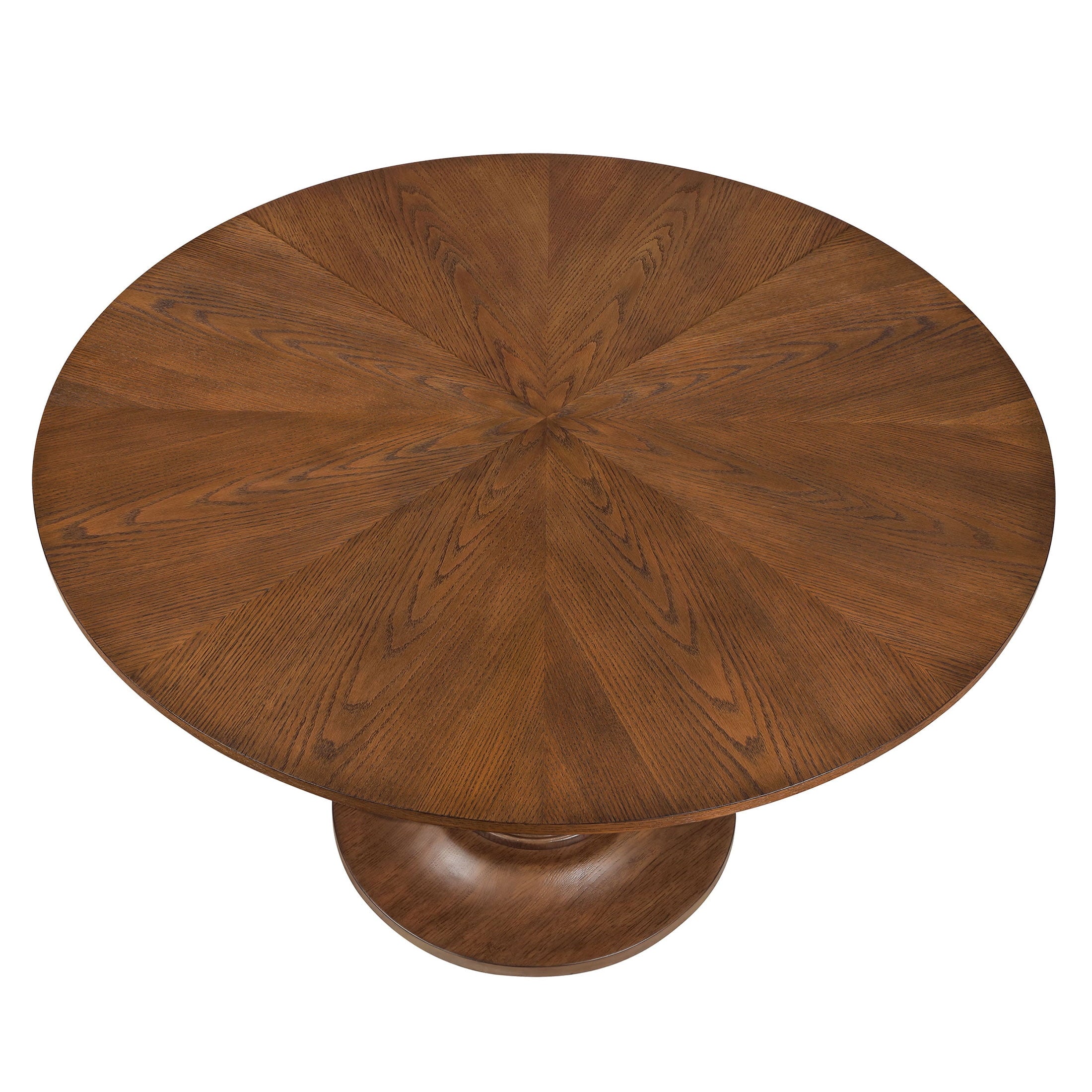 Homesteada™ Callie Round Dining Table, Heirloom Brown Finish