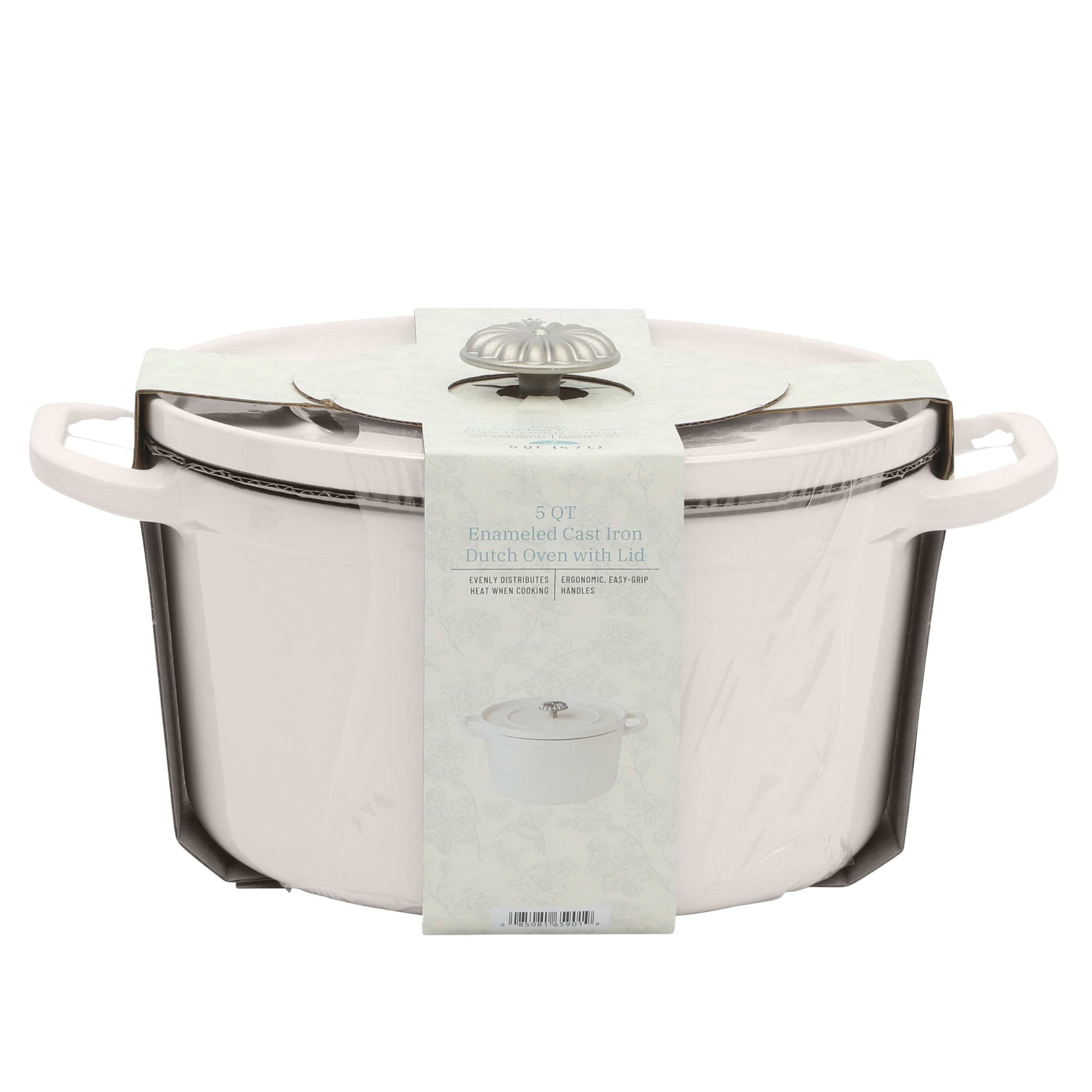 Homesteada™ 5-Quart Enameled Cast Iron Dutch Oven with Lid, Linen