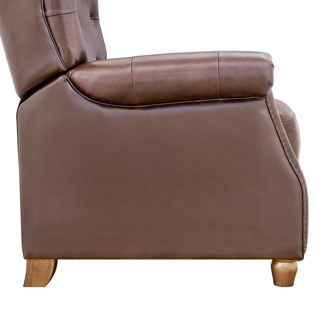 Homesteada™ Harper Leather Recliner with Whiskey Upholstery