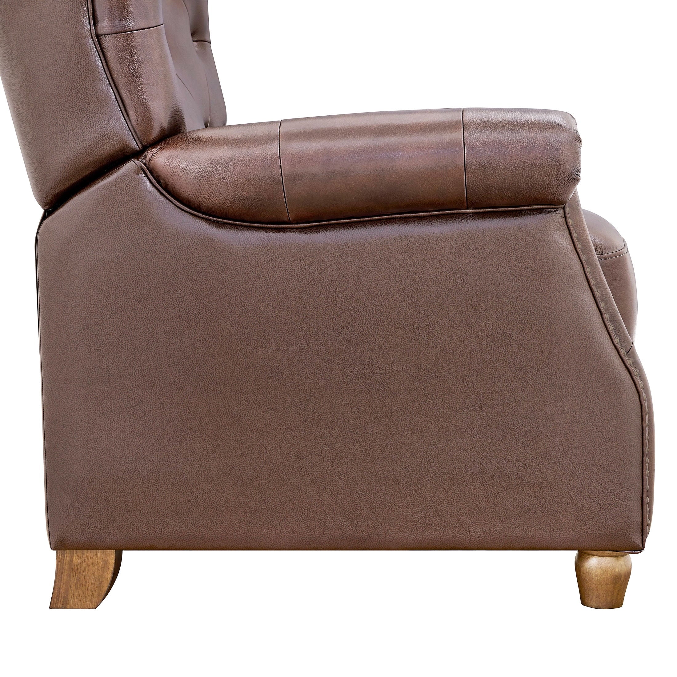 Homesteada™ Harper Leather Recliner with Whiskey Upholstery