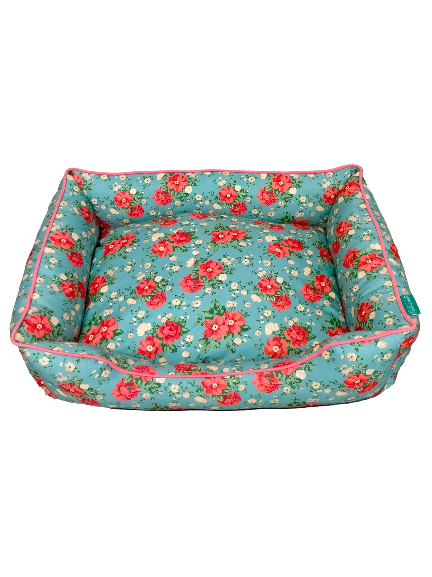 Homesteada™ Vintage Floral Medium Pet Bed, Multi-Color, 25" x 21"