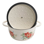 Homesteada™ Vintage Floral Enameled Cast Iron 3-Quart Dutch Oven