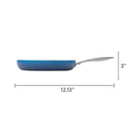 Homesteada™ Harlow 12" Ceramic Non-Stick Fry Pan, Denim Blue