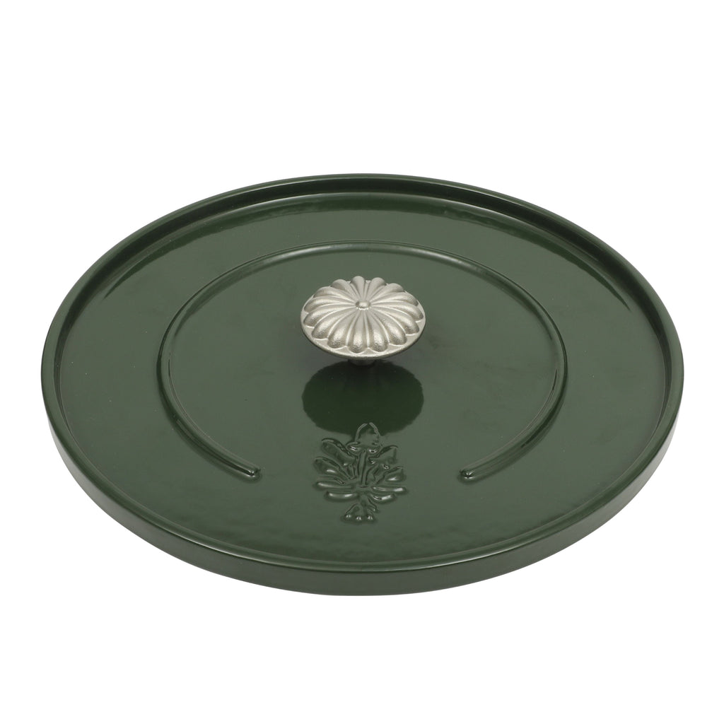 Homesteada™ 5-Quart Enamel Cast Iron Dutch Oven with Lid, Dark Green