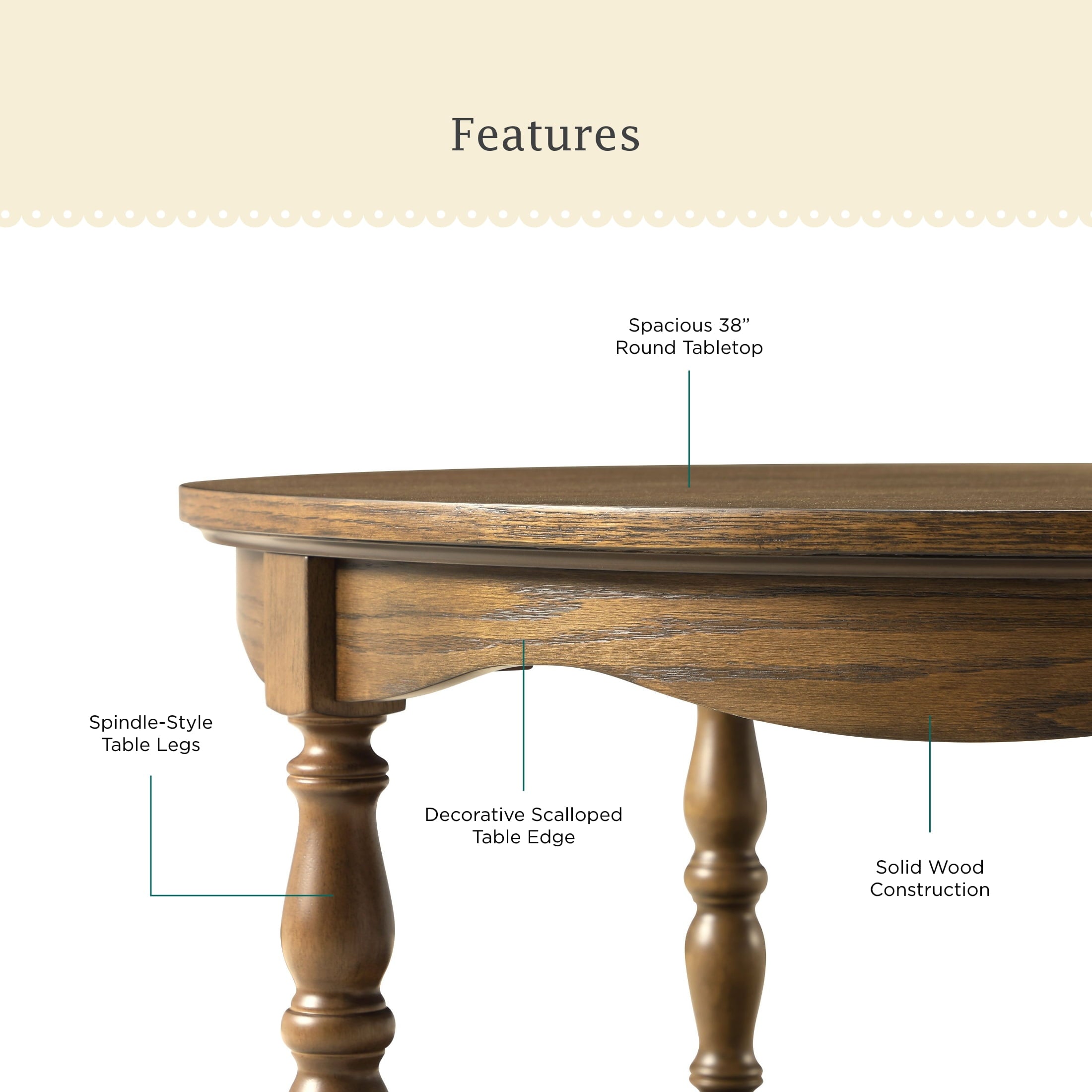 Homesteada™ Helen Round Coffee Table, Heirloom Brown