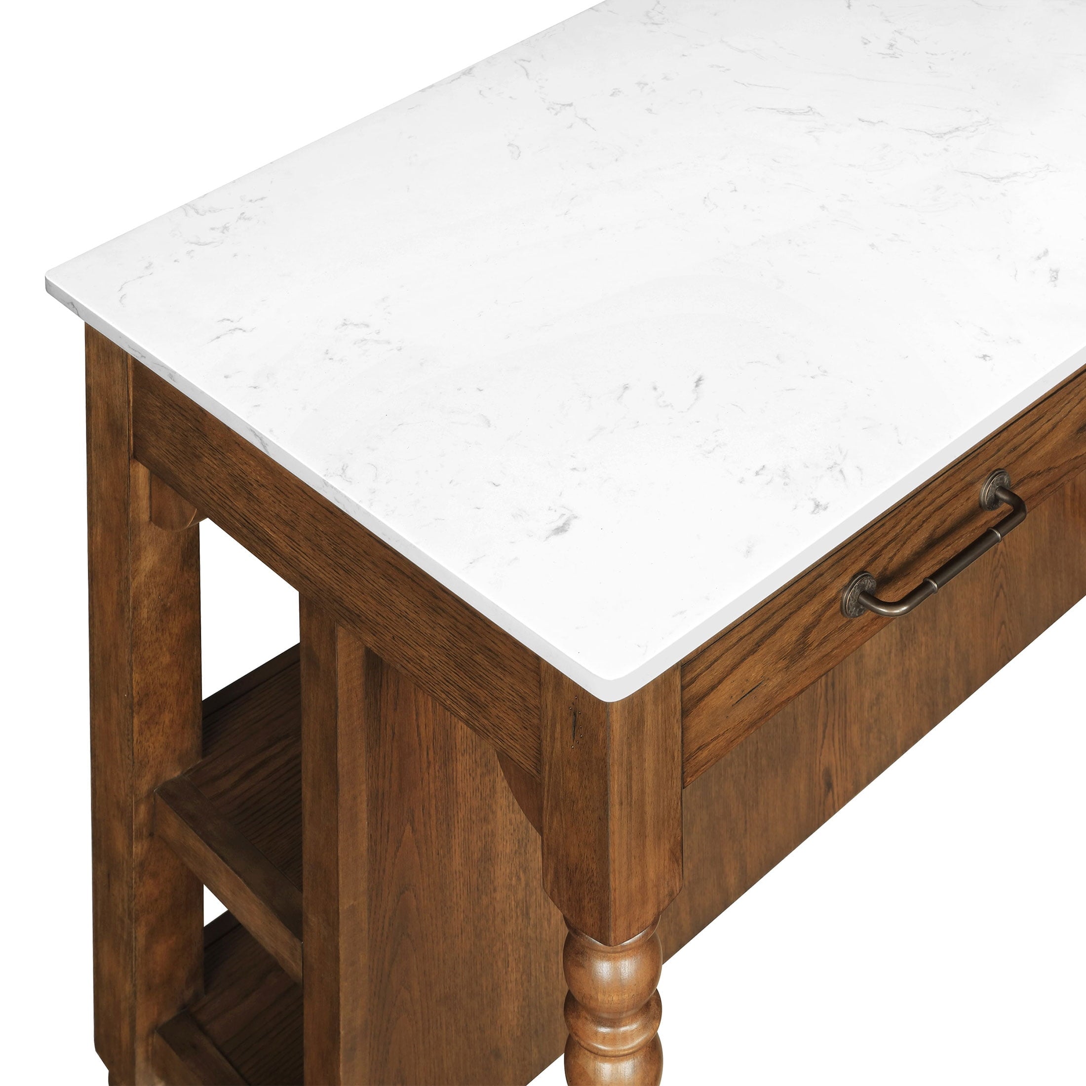 Homesteada™ Harper Kitchen Island with Drawers, Homestead Brown