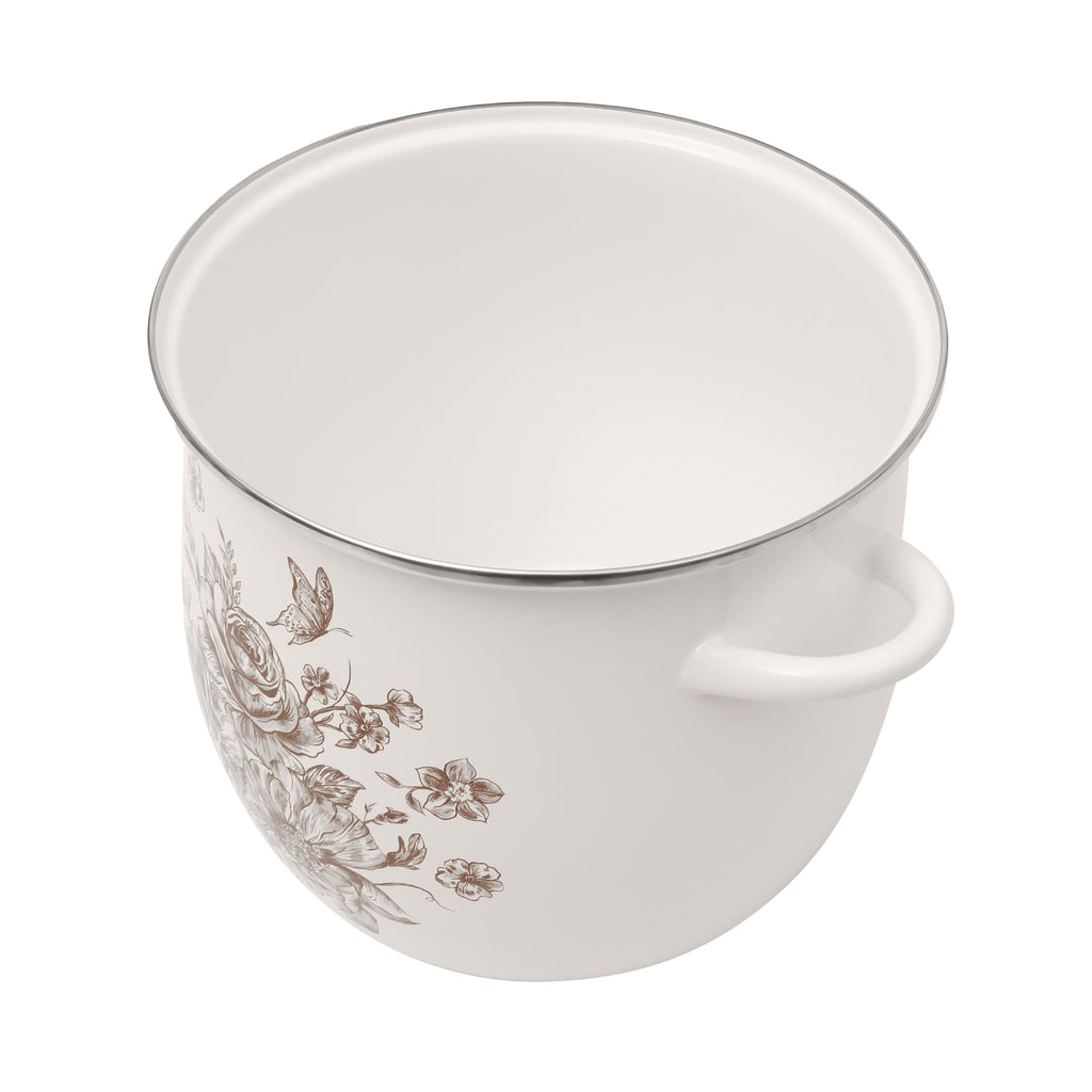 Homesteada™ Agatha 12 Qt Enamel on Steel Stock Pot with Lid, Brown