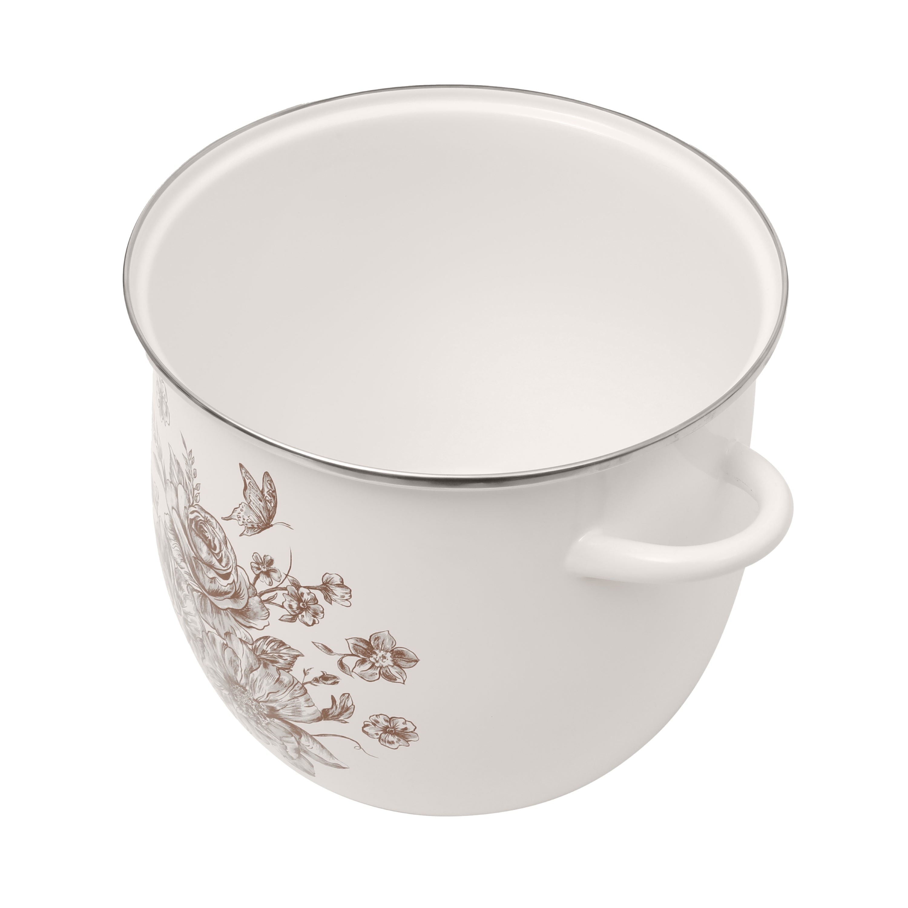 Homesteada™ Agatha 12 Qt Enamel on Steel Stock Pot with Lid, Brown