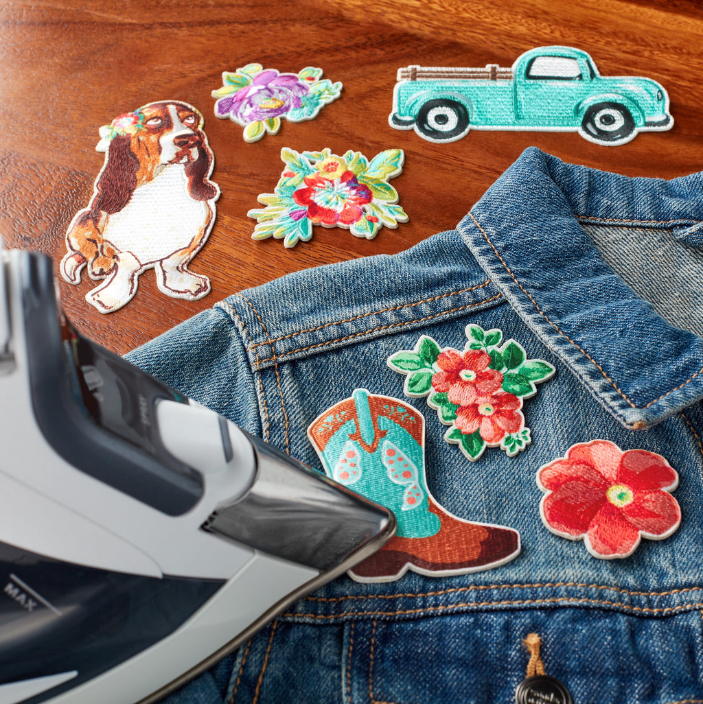 Homesteada™ Assorted Adhesive Iron-on Patch Appliques Set, 7-Piece