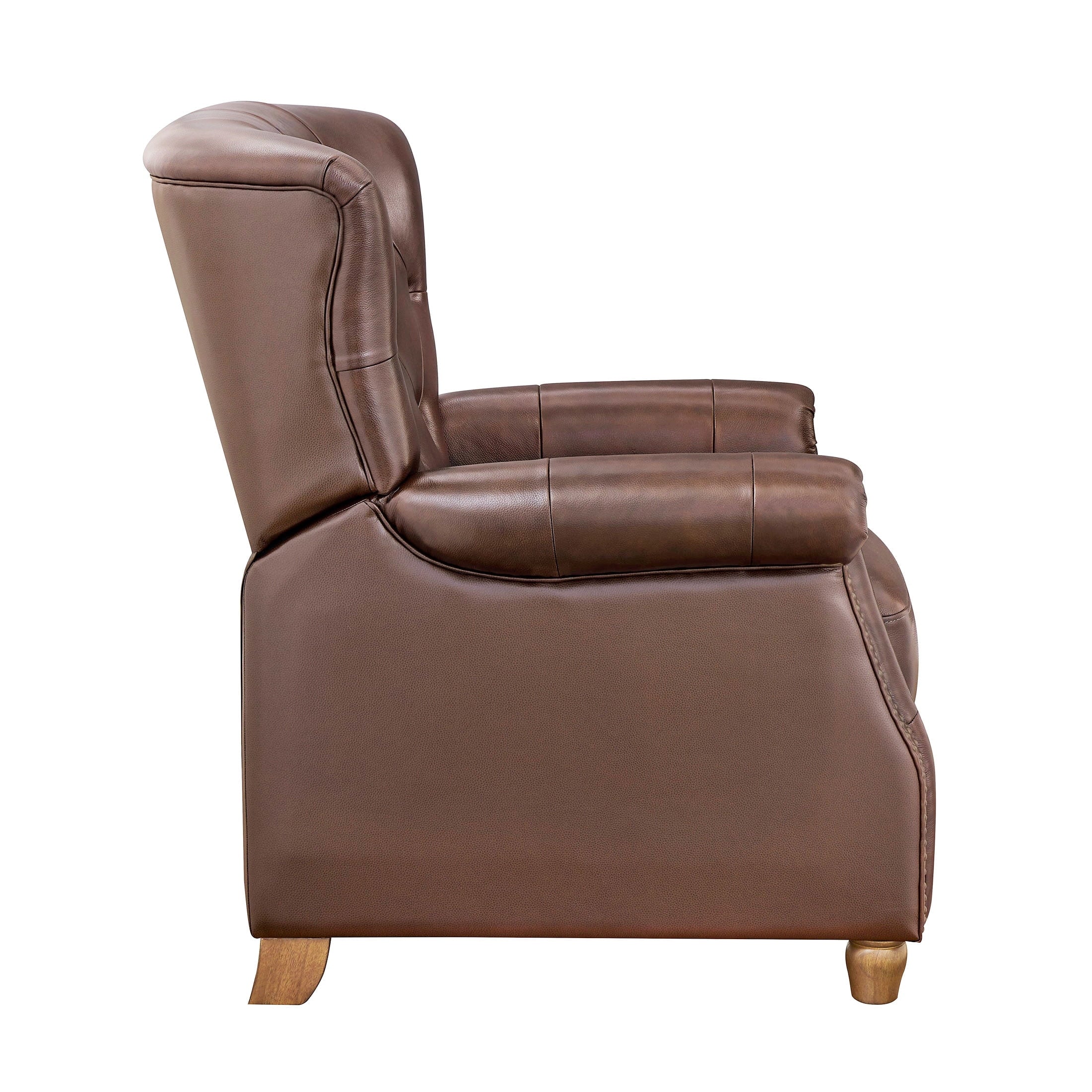 Homesteada™ Harper Leather Recliner with Whiskey Upholstery