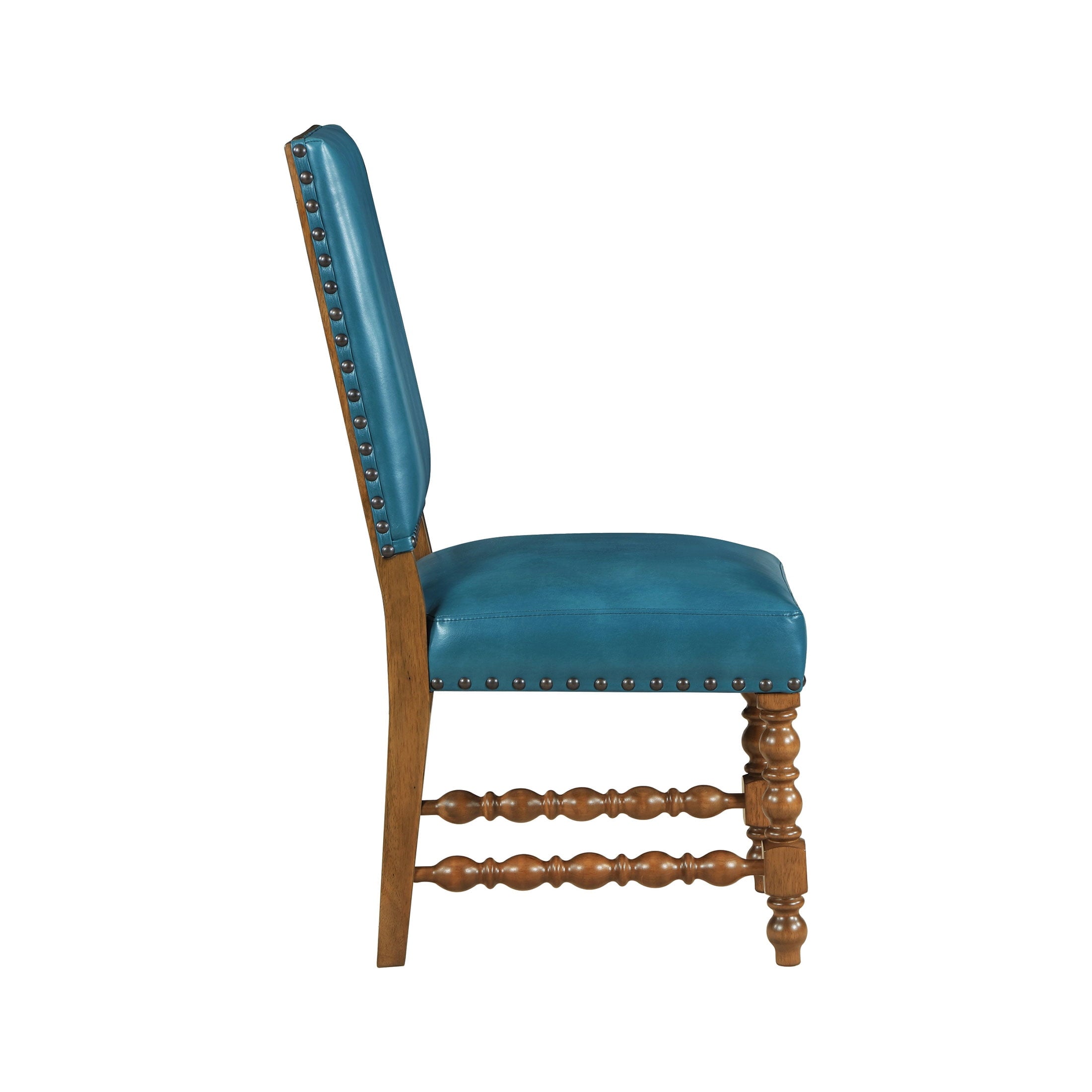 Homesteada™ Harper Faux Leather Dining Chairs, Turquoise, Set of 2