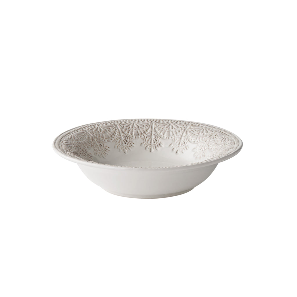Homesteada™ Vintage Lace 12-Piece Ceramic Dinnerware Set, Linen