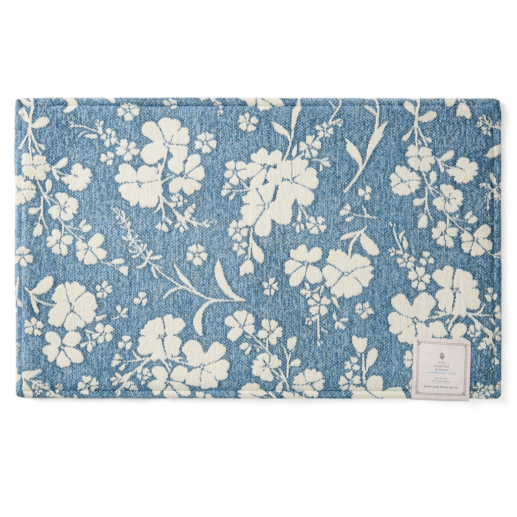 Homesteada™ Elmbrook Wildflower Cloudwalk Anti-Fatigue Comfort Mat, Blue, 20" x 32"