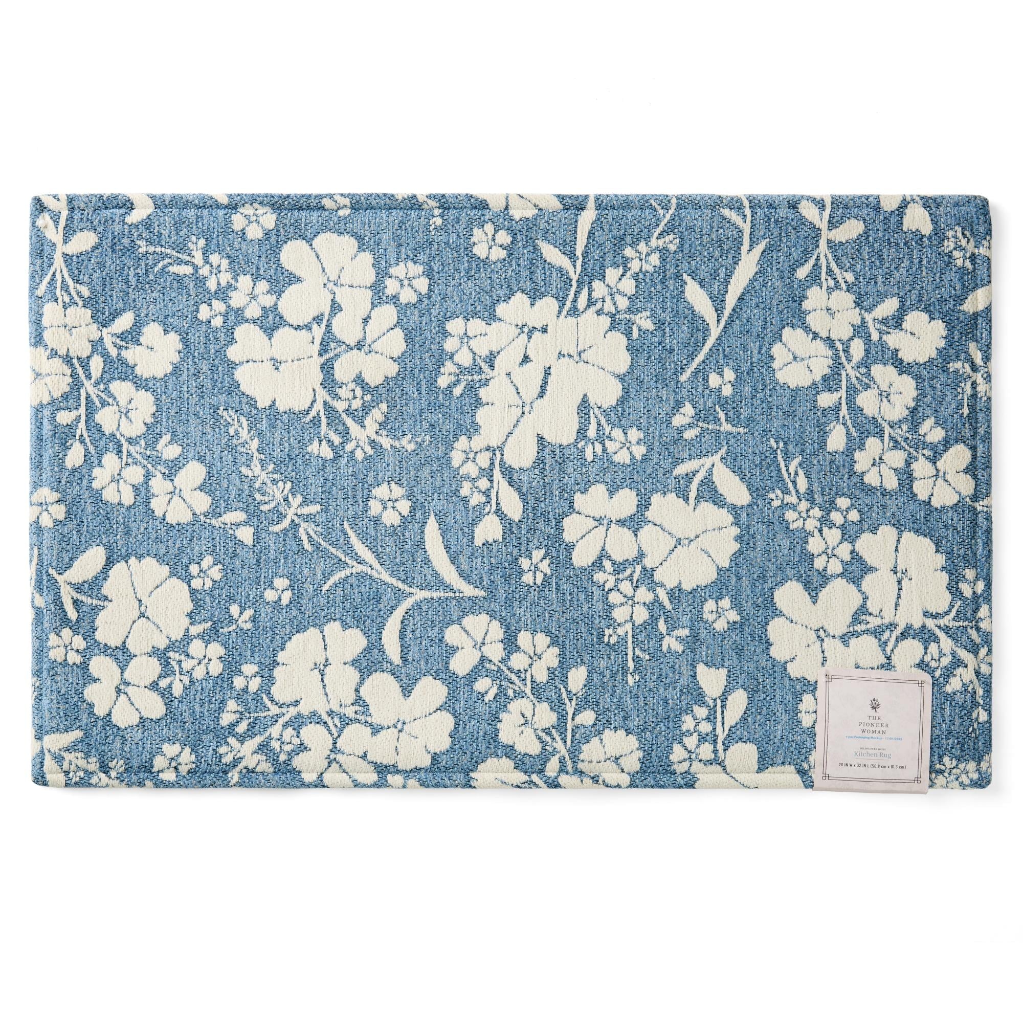 Homesteada™ Elmbrook Wildflower Cloudwalk Anti-Fatigue Comfort Mat, Blue, 20" x 32"
