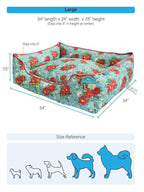 Homesteada™ Pet Bed, Sweet Rose Large 34" x 24"